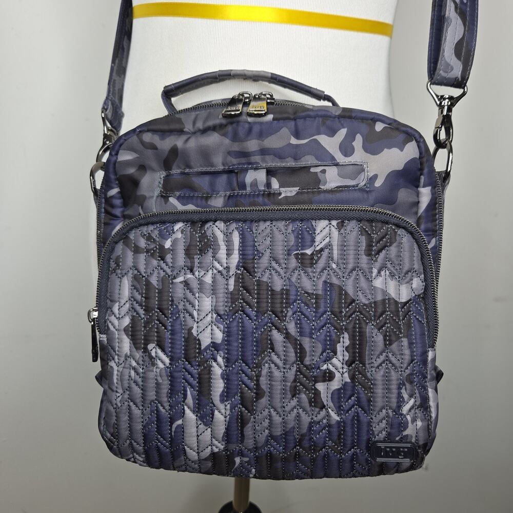 Lug Ranger Convertible Crossbody Bag Camo Navy Blue - Preowned Good Condition